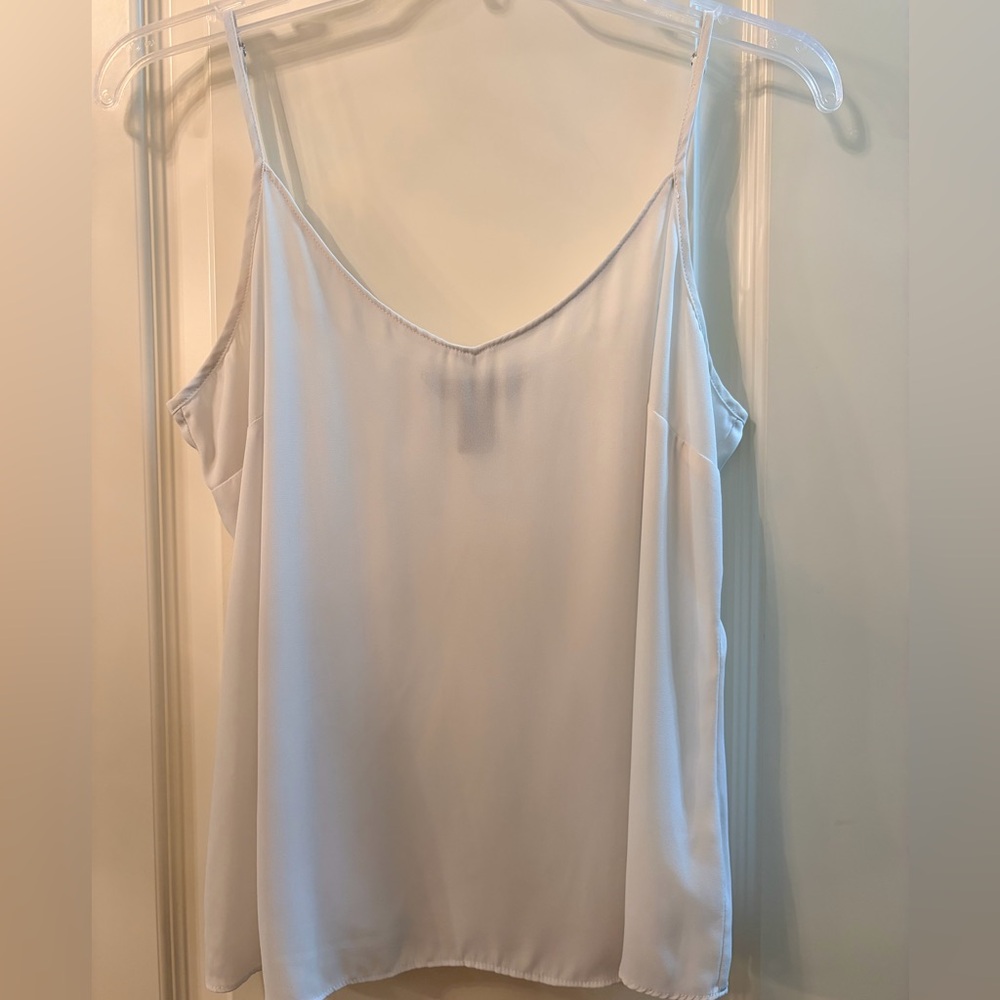 White House Black Market Ivory V-Neck Slip Cami